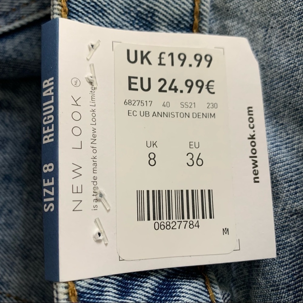 Maternity Blue Denim Raw Hem Under Bump Shorts - Picture 9 of 10
